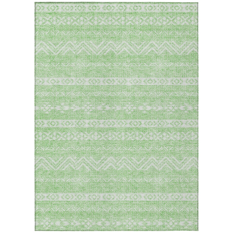 Machine Washable Indoor/ Outdoor Chantille Stripes Boho Rug