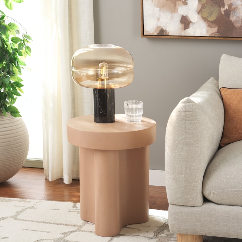 SAFAVIEH Kadence Accent Table (Fully Assembled) - 16"W x 16"D x 19"H - Terracotta