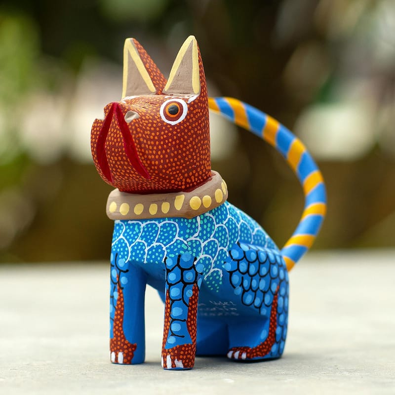 Novica Handmade Spike Wood Alebrije Figurine