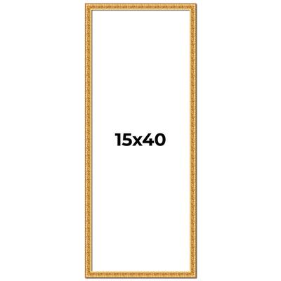 15x40 Frame Gold Real Wood Picture Frame Width 1 inches | Interior