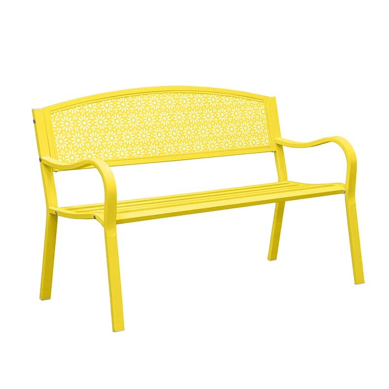 Maypex 2-Person Metal Outdoor Garden Bench