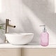 preview thumbnail 11 of 15, Elegant Soap Pump Dispenser for Bathroom 13.52oz 1 Pc Pink Silver Tone