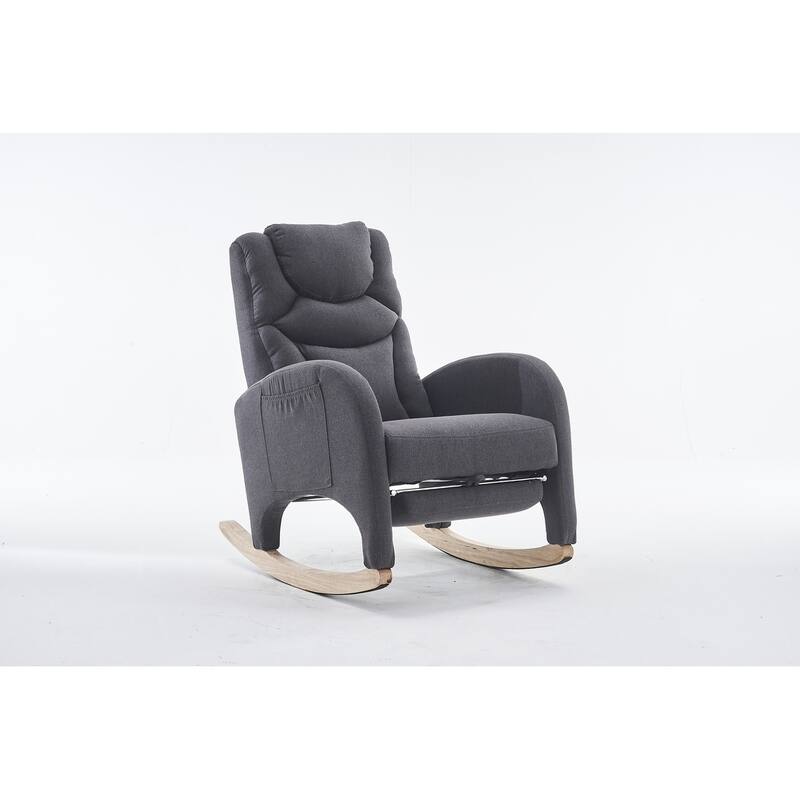 Accent Armchair Chair Rocking Chair With Adjustable Footrest