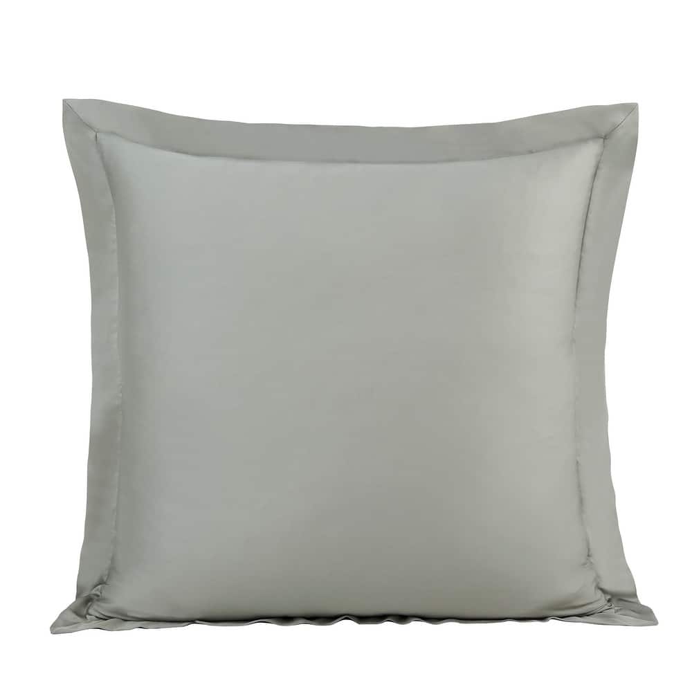 HiEnd Accents Premium Eucalyptus Silky Soft Modern Contemporary Euro Sham Pillow Cover, 27" x27"
