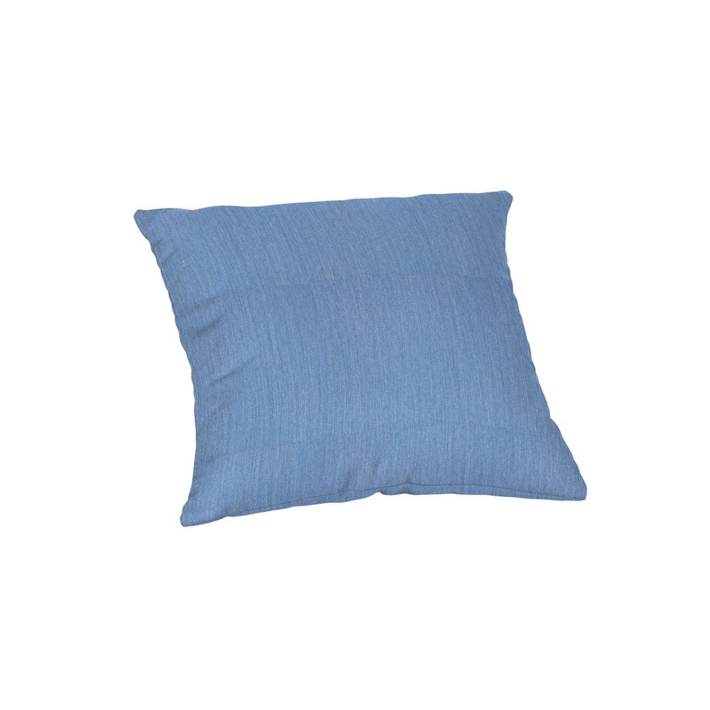 Sunbrella Solid Fabric 1-Piece Indoor/Outdoor Square Throw Pillow, 15"W x 15"L
