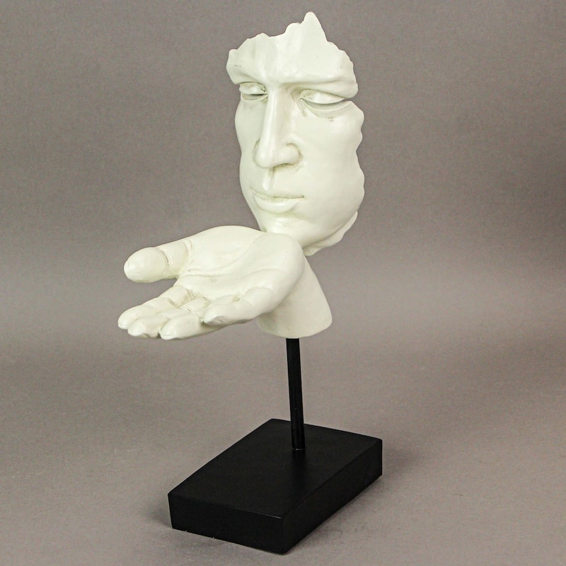 Zeckos White Resin Blowing A Kiss Tealight Candle Holder Statue - 11.5 X 7.25 X 3.25 inches