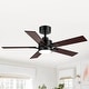 preview thumbnail 18 of 173, 42/48/52/56/62-IN LED Ceiling Fan with Light Kit and Remote(5/7-Blade) 42" - Black & Walnut