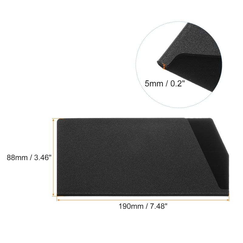 7.5"x3.5" Knife Edge Guards Knife Cover Sleeves Knife Blade Protector - Black - 1Pcs