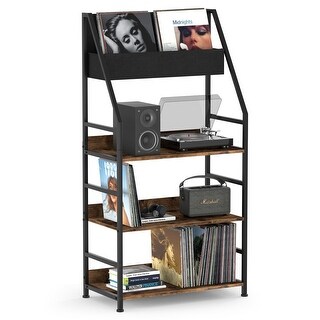 Record Display Table 3 Tier Vinyl Records Display Turntable - 14.6