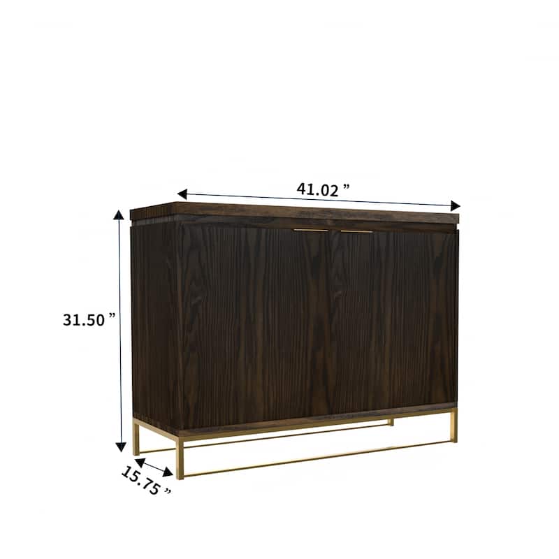 Clihome Furniture Wood 2-Door Accent Cabinet