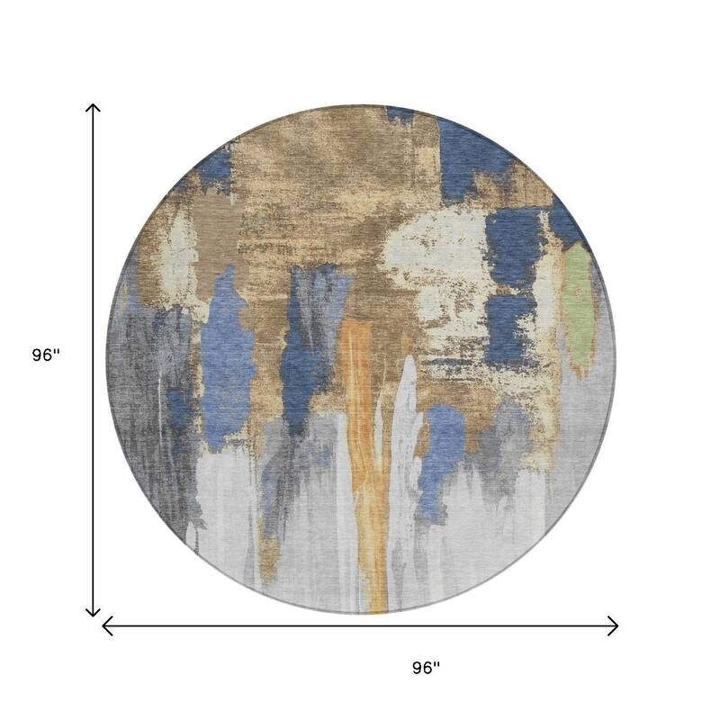 HomeRoots Abstract Transitional Rectangle Outdoor Rug
