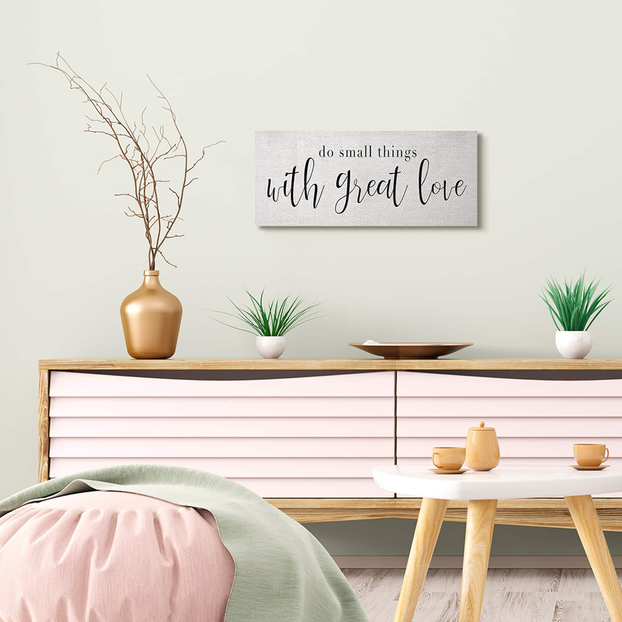 Stupell Do Small Things with Great Love Minimal Quote Canvas Wall Art ...