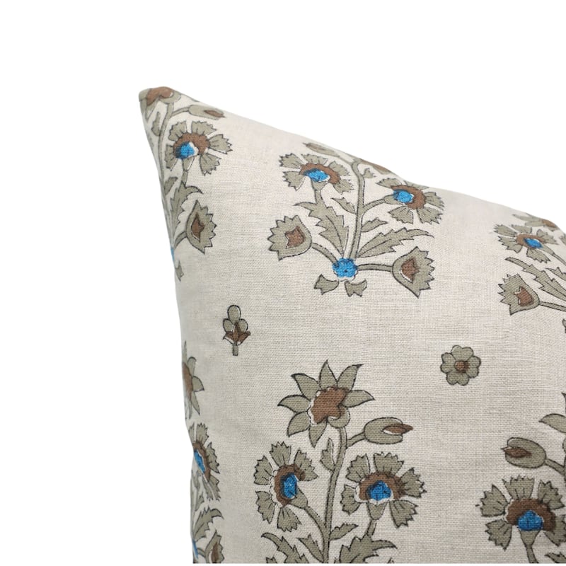 Fabdivine Linen Bohemian Block print pillow Cover