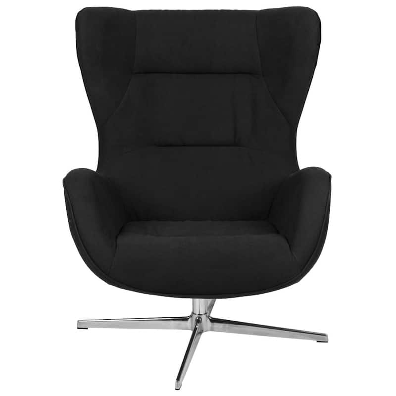 Home and Office Retro Swivel Wing Accent Chair - 35"D x 32.5"W x 40.5"H
