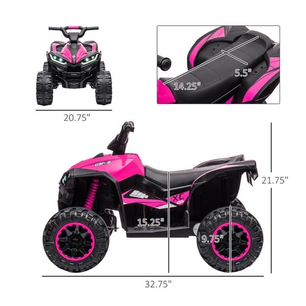 Four Wheeler for Kids with Wear-Resistant Wheels - Pink