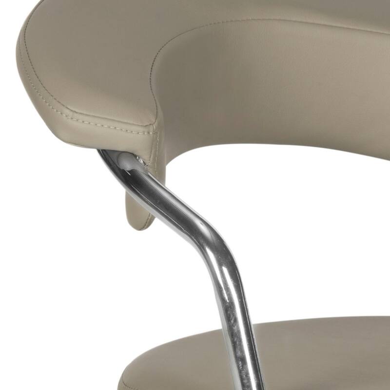 Silver Candis Orchid Cream Desk Chair - 20.7" x 20.9" x 27" - 21Wx21Dx27H