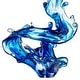 preview thumbnail 4 of 6, Ocean Blue Cortes Bay Wave Floor Sculpture with Stand - 57" Tall - N/A