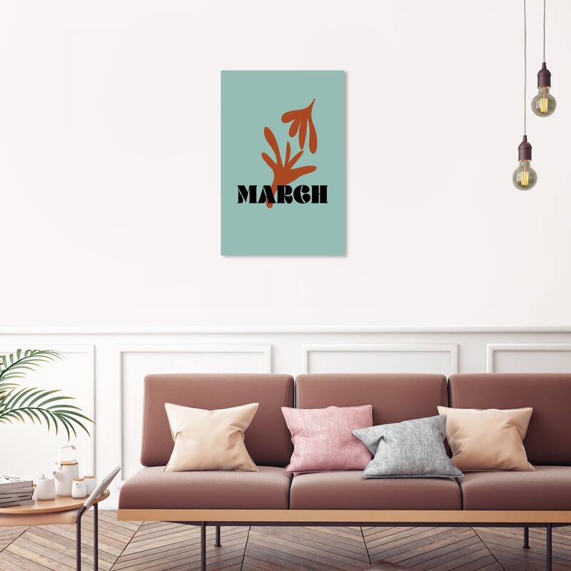 Wynwood Studio Canvas Typography and Quotes March Simple Nature Brown and Modern & Contemporary Wall Art Canvas Print
