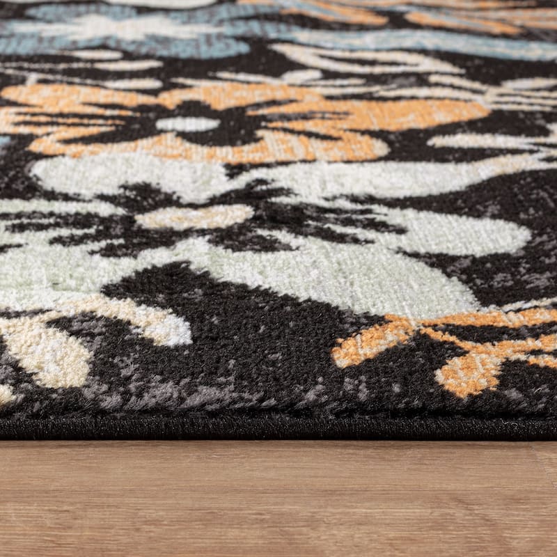 Beige Multi Garden Floral Stylish and Durable Area Rug