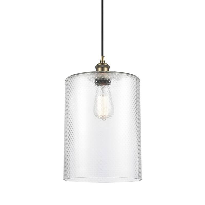 Innovations Lighting 516-1P-14-9-L Cobbleskill Pendant Cobbleskill 9" - Clear / Antique Brass