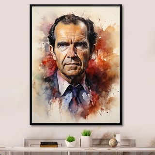 Artery8 - Stampa Su Tela Premium Richard Nixon, Ritratto Del Presidente USA, Poster Mural 30x41 Cm, Decorazione Parete, Prodotto In Scozia - 3