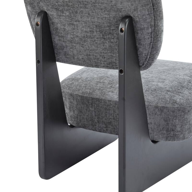 Modern Lounge Chairs with Solid Wood Frame (Set of 2)