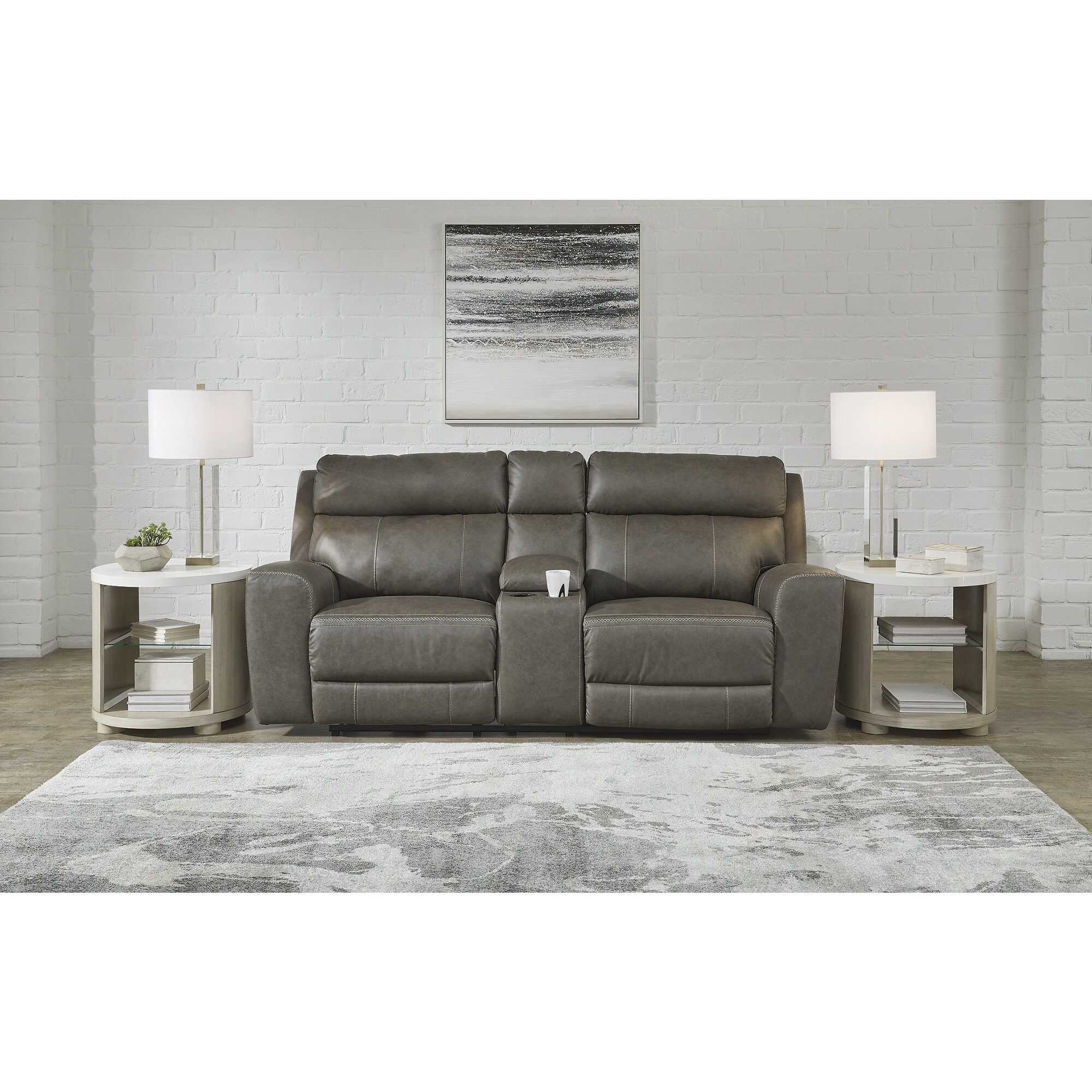 Mouttrie smoke power reclining sofa shop