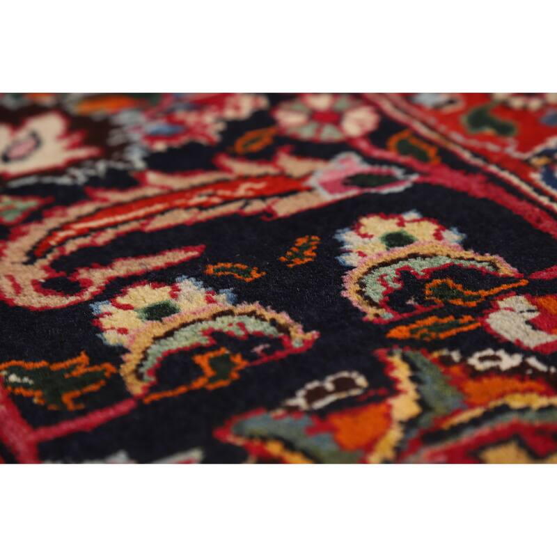 Hand Knotted Oriental 100% Wool Carpet Traditional Floral Red Mashad Area Rug - 16' 4'' X 10' 0''