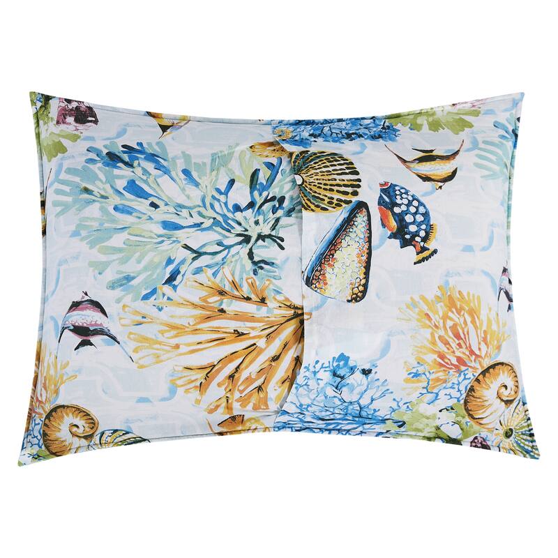 Makena Beach Cotton Quilt Set - Reversible and Machine Washable