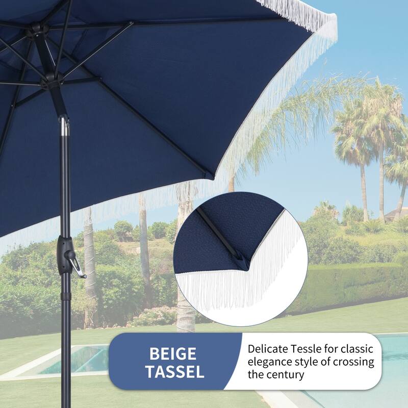 Autlaycil 7.5FT Patio Umbrella with Tilt and Crank