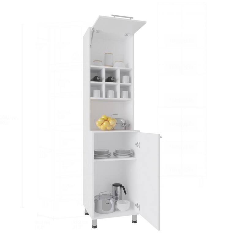 80 inch Versatile High Double Cabinet Kitchen Pantry