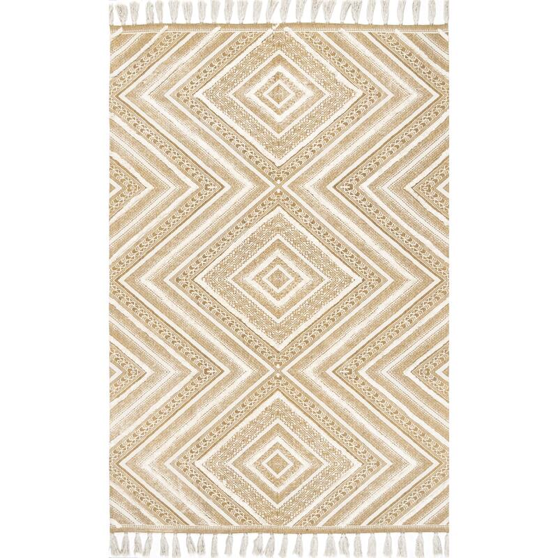 Nuloom Geometric Nichola Greek Eye Trellis Area Rug