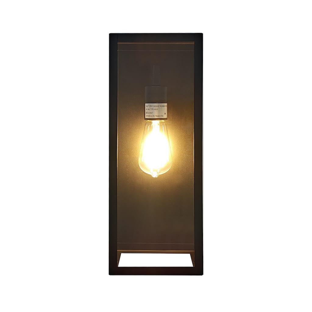 Modern Outdoor Wall Lanterns,with Rectangular Metal & Glass Sconce, Waterproof Exterior Wall Light for Patio/Front Door/Garden