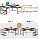 preview thumbnail 6 of 32, L Shaped Desk with Monitor Shelf, Reversible Corner Computer Desk for Office Home 69"