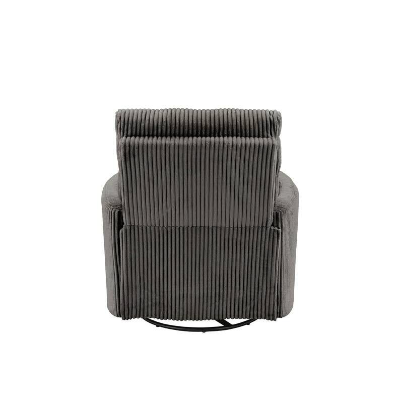 Montclair Plush Corduroy Fabric Manual Swivel Glider Recliner by iNSPIRE Q Classic