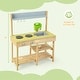 preview thumbnail 9 of 12, Wooden Pretend Play Toy Kitchen with Stove Open Top Shelf and Spacious Tabletop - 29.5" x 14" x 36"