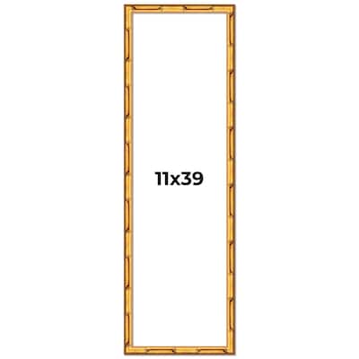 11x39 Frame Gold Bamboo Picture Frame Modern Photo Frame Includes UV Acrylic Shatter Guard Front Acid Free Foam Backing Board