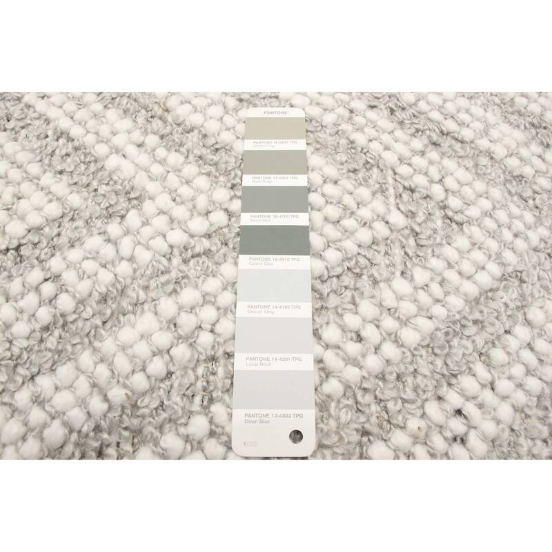 ECARPETGALLERY Braid weave Sienna Grey Wool Rug - 5'3 x 7'7