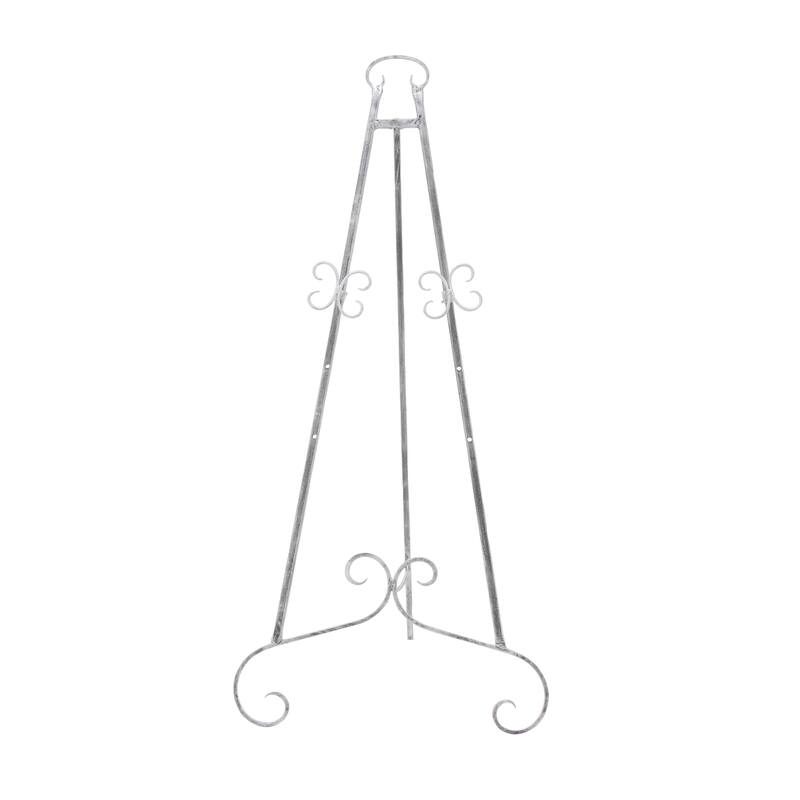Silver or Gold Metal Traditional Easel with Chain Support - 22 x 21 x 46