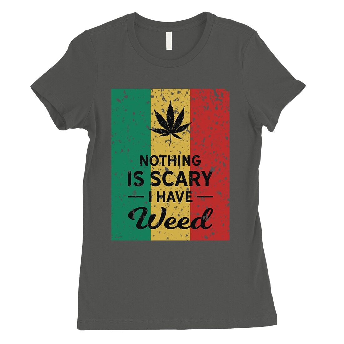 Shop Nothing Scary Weed Womens Cool Grey Good Halloween Costume T