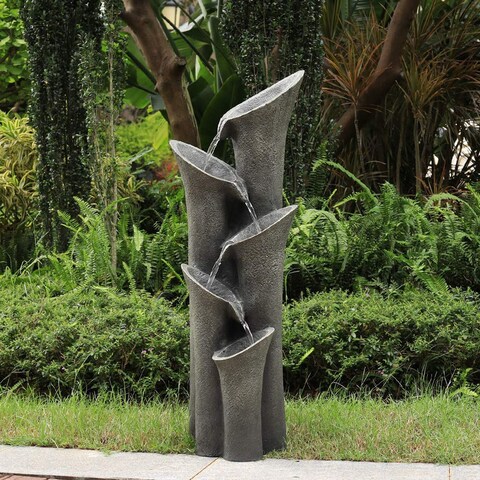 Outdoor Resin Fountain with LED Light