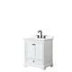 Option White, Black Trim, White Quartz Top