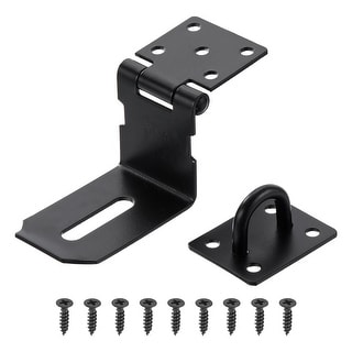 INCREWAY Heavy Padlock Hasp Duty, Stainless Steel 90 Degree Right Angle Door Clasp Door Latch - View #3