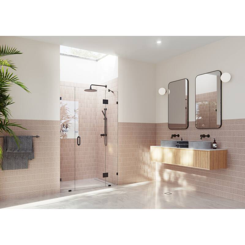 Glass Warehouse GHF-53.75 Stellar 78" High x 53-3/4" Wide Hinged - Matte Black