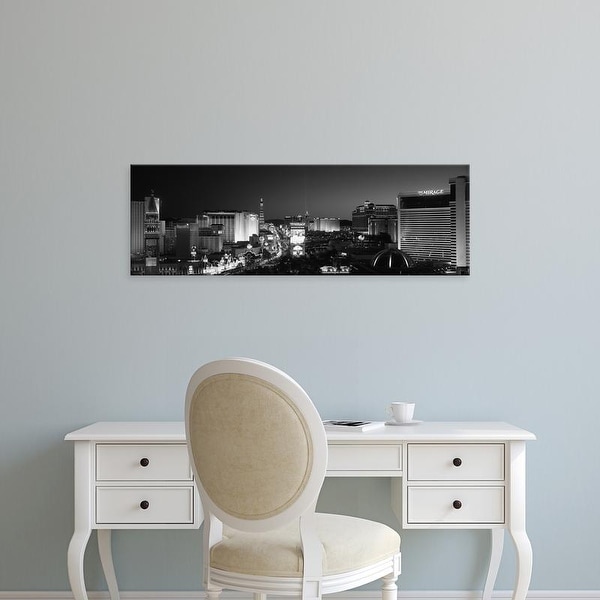 Easy Art Prints Panoramic Images's 'Buildings Lit Up At Night, Las Vegas, Nevada, USA' Premium Canvas Art