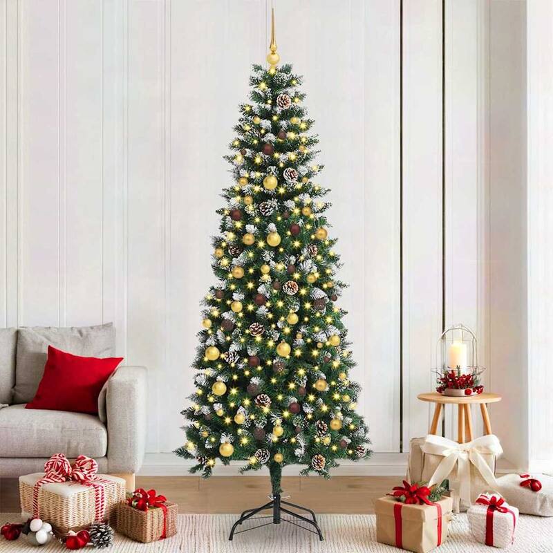 vidaXL Artificial Christmas Tree White 59.1" PVC