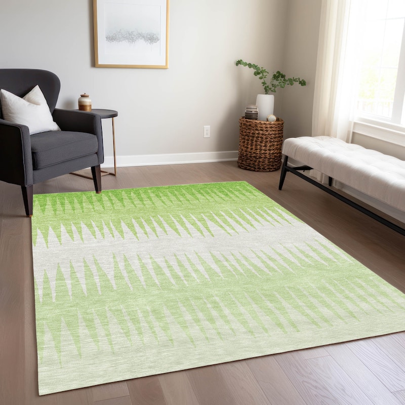 Machine Washable Indoor/ Outdoor Chantille Contemporary Ombre Rug
