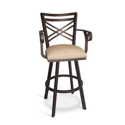 Tempo Furniture Rebecca w/ Arms Swivel 26" Counterstool/30" Barstool by Furnish Theory
