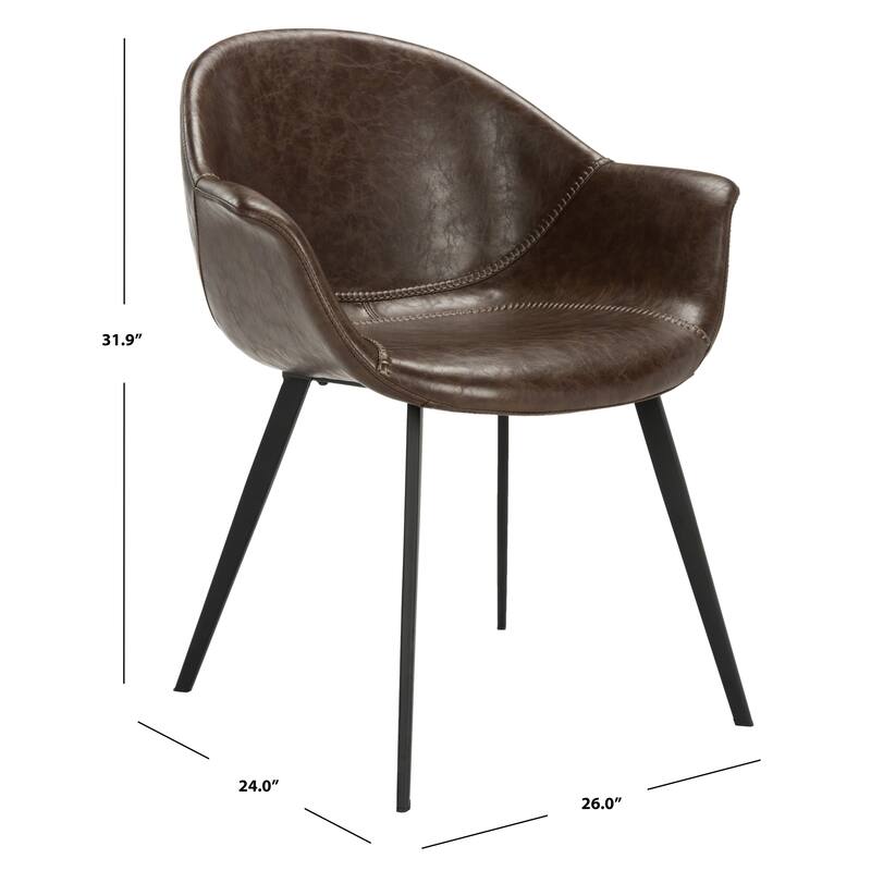 SAFAVIEH Dove Mid-Century Modern Tub Accent Chair (Set of 2) - 26" x 24" x 31.9" - 26" x 24" x 31.9" - 26Wx24Dx32H