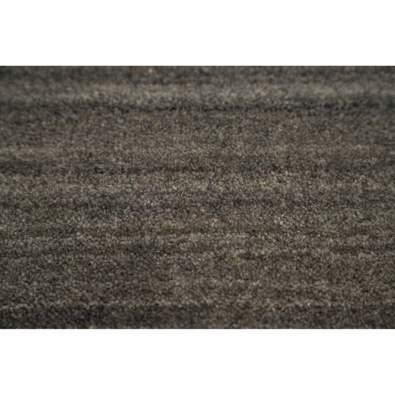 Hand Knotted Oriental 100% Wool Carpet Tribal Animal Pictorial Greys & Charcoal Gabbeh Area Rug - 9' 9'' X 7' 11''
